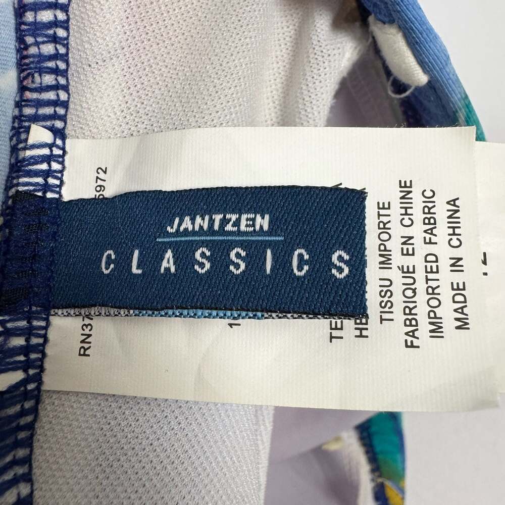 Jantzen Classics Tropical Floral Strapless Bandeau One-Piece Swimsuit Size 12 - Picture 6 of 9